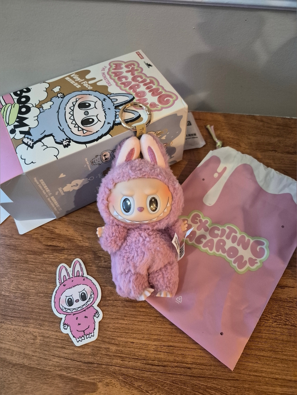 Exciting Macaron Labubu Lychee Berry Plush Pendant